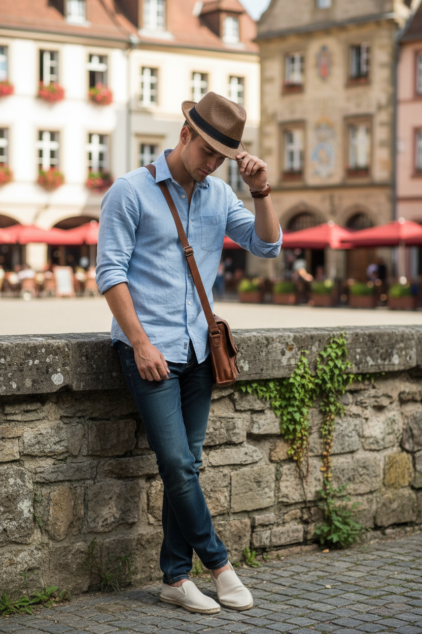 Papyrus Straw Fedora Hat – Flat Top, Short Brim