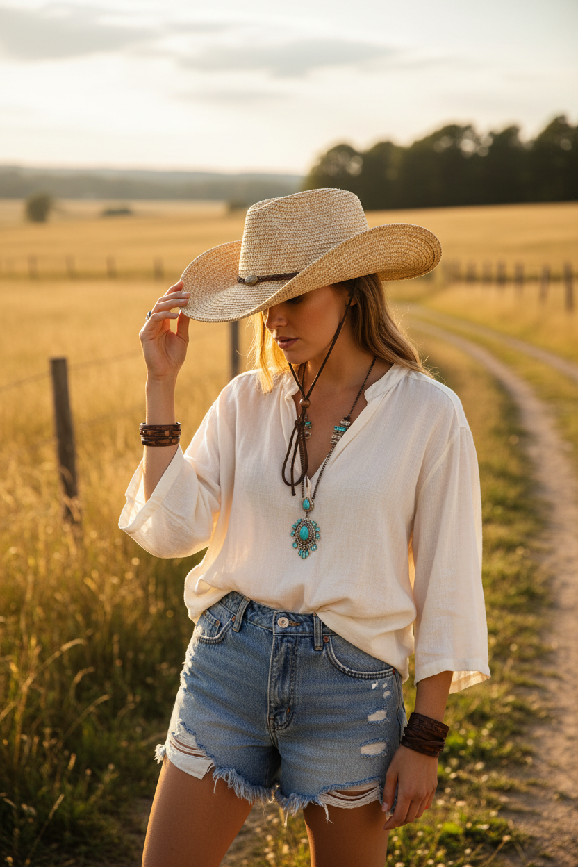 Beverly Packable Wide-Brim Cowboy Hat