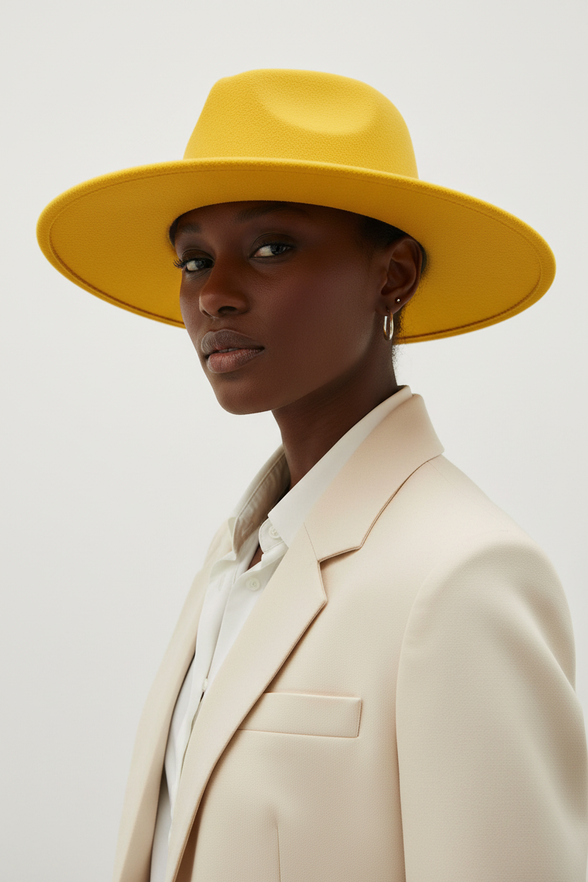 Clarksville Unisex Wool Felt Top Hat – Neutral Solid Color