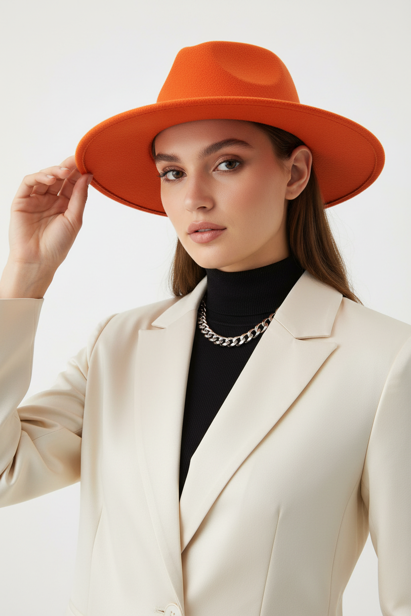 Bentley Dome Fedora Hat – Large Brim Jazz Style