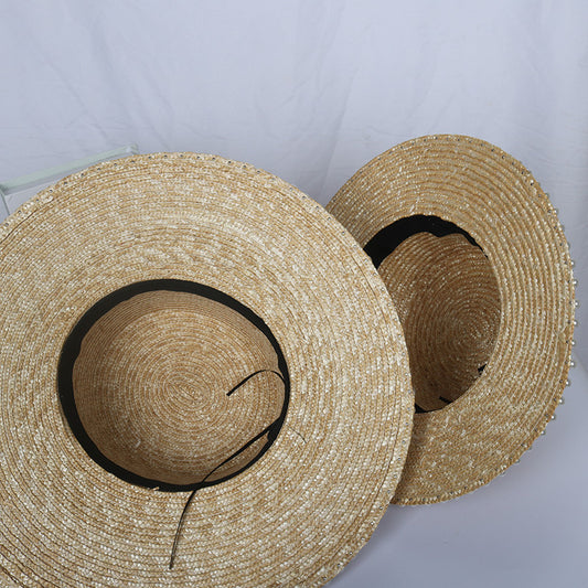 TheCapSpot - Straw Hat Big Brimmed Pearl