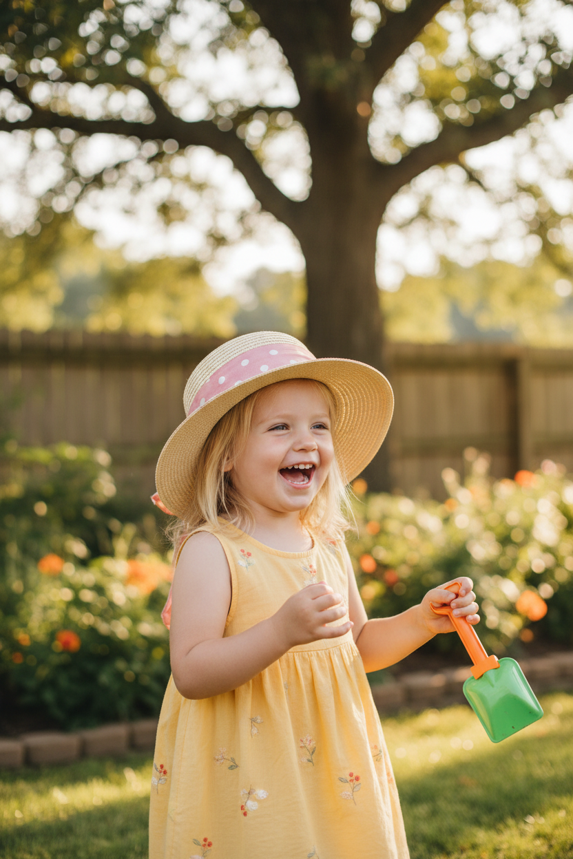 Brittons Kids Straw Sun Hat with Wide Brim and Bow