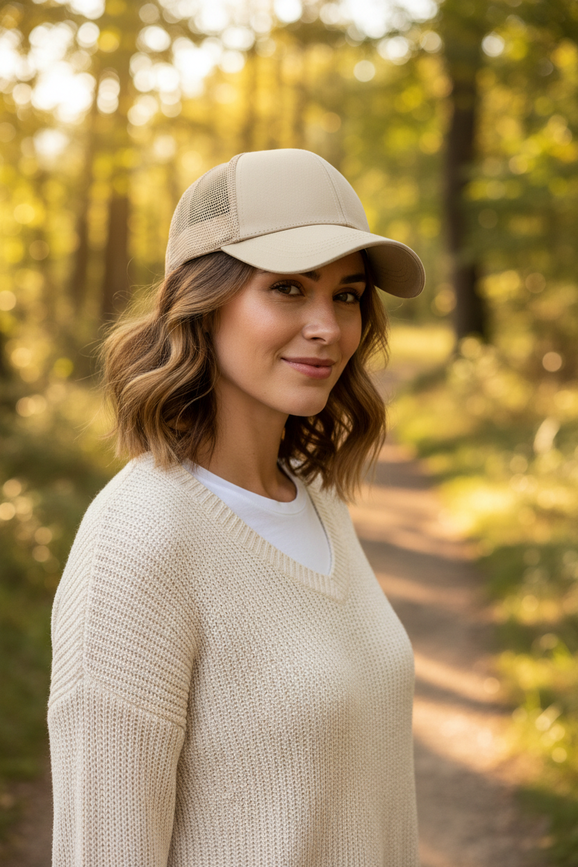 Tampa Mesh Cotton Baseball Cap with UV Protection