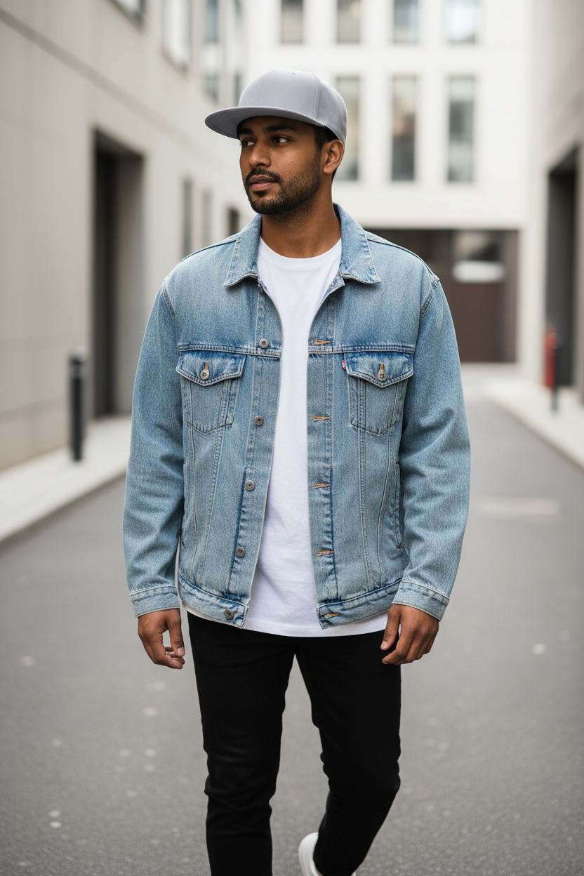 Langston Wide Brim Cotton Twill Baseball Cap – Adjustable