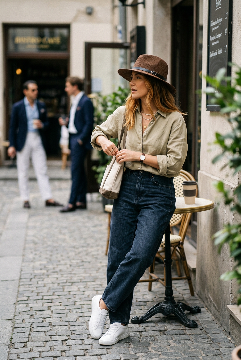 Parker Straw Fedora Hat with Adjustable Strap