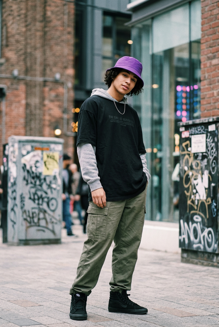 Russo Wide Brim Bucket Hat – Adult Unisex Cotton