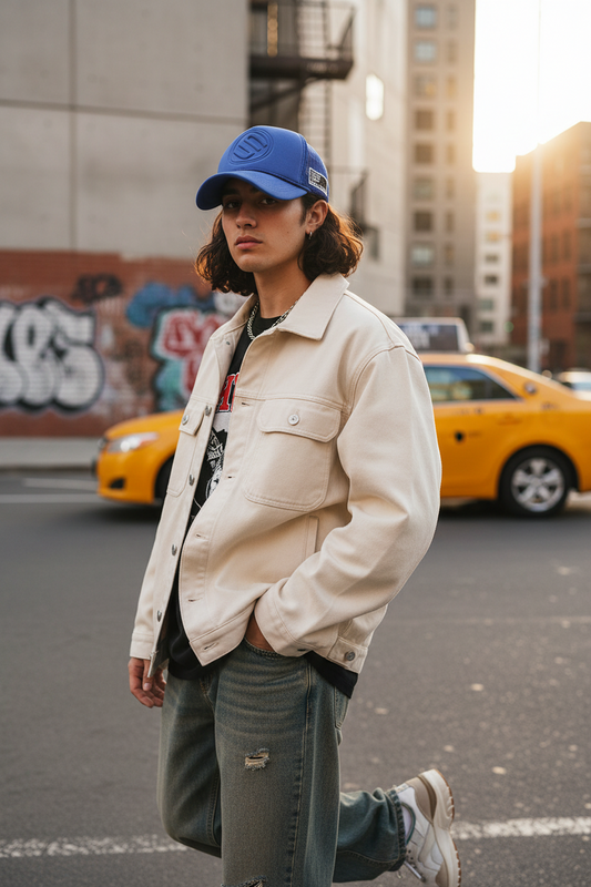 Satin Cotton Trucker Hat – Dome Crown, 4 Colors