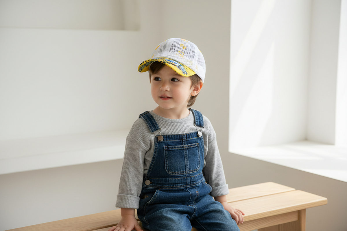 Tolliver Kids' Cotton-Polyester Sun Hat | Wide-Brim Baseball Cap
