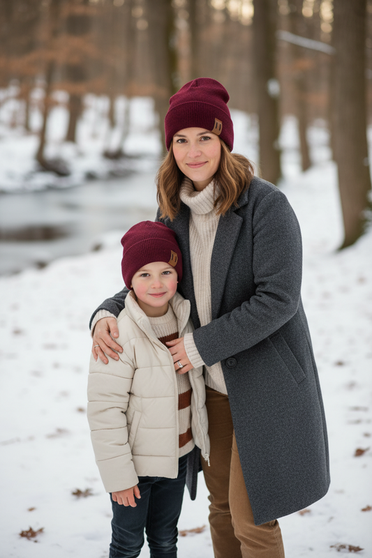 Parks Wool Knit Parent-Child Beanie Set
