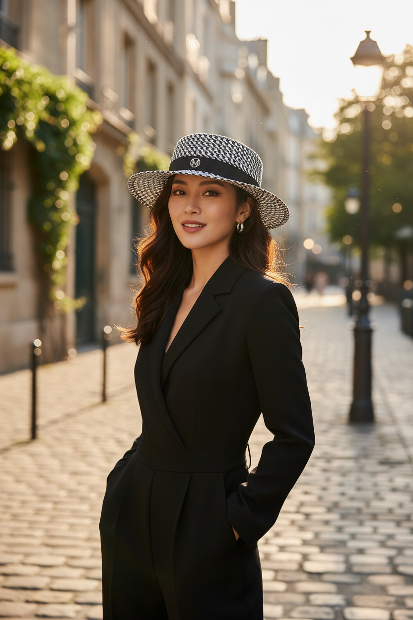 McClendon Wide Brim Flat Top Straw Hat