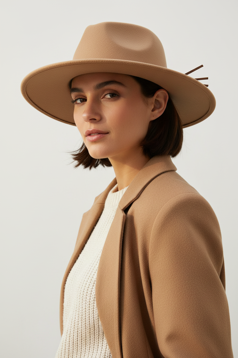 McElroy Cashmere Top Hat for Women – Satin Finish Fedora