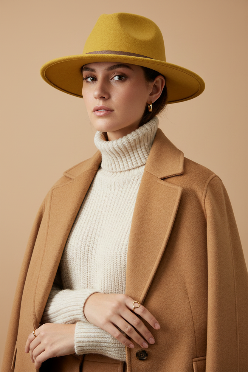 McElroy Cashmere Top Hat for Women – Satin Finish Fedora