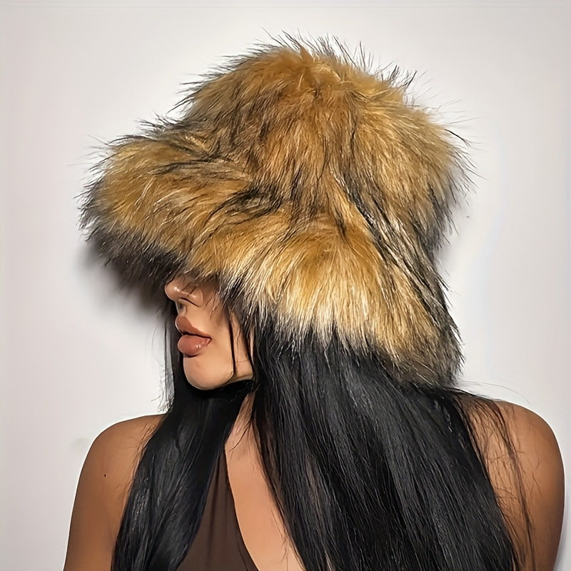 Carrington Faux Fur Plush Fisherman Hat