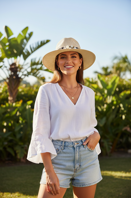 Stevenson Straw Sun Hat – Unisex One Size