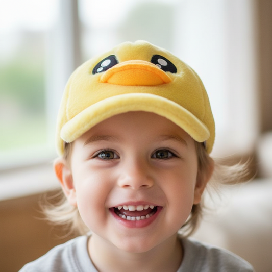 Plush Big Yellow Duck Winter Thickened Baseball Cap