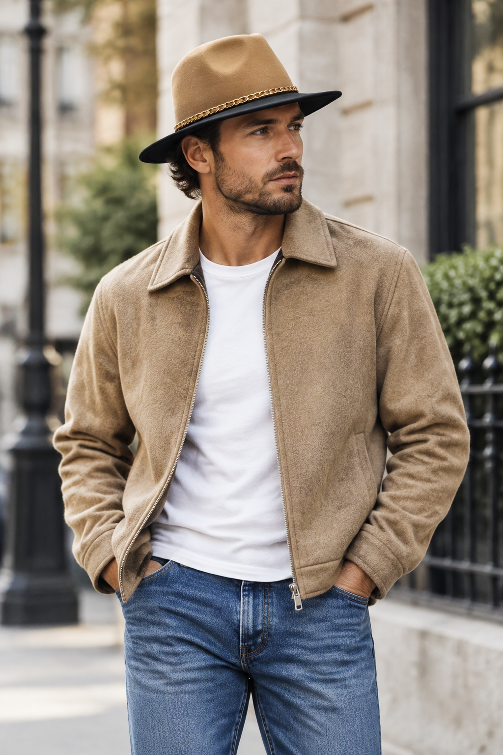 Lewisville Wool Felt Fedora Hat – Dome Crown, Unisex Free Size