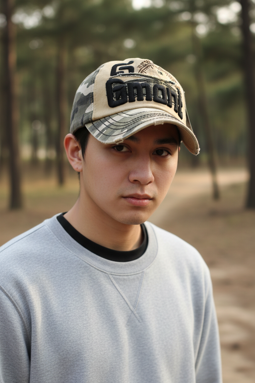 Strawberry Camouflage Cotton Baseball Cap