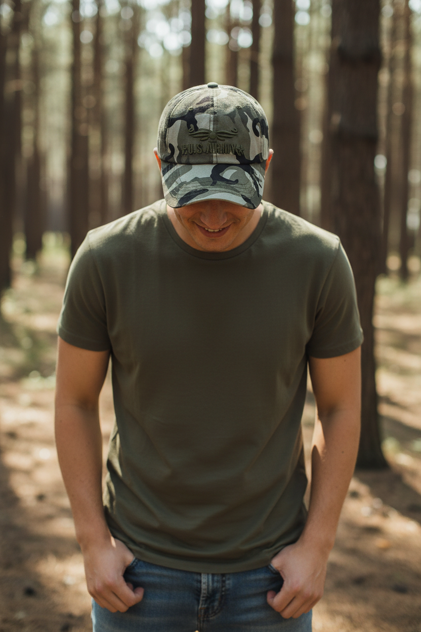 US Army Camouflage Cotton Baseball Cap