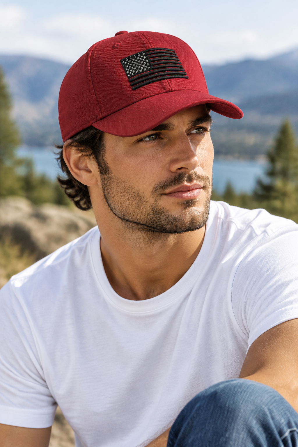 America 1st Adjustable Cotton Baseball Cap with Sunshade