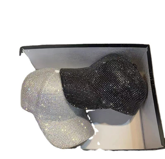 Simple Solid Color Handmade Diamond Cap