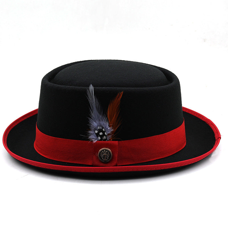 TheCapSpot - Billycock Felt Small Brim Bowler Hat Men