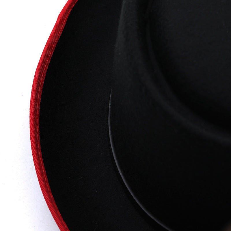 TheCapSpot - Billycock Felt Small Brim Bowler Hat Men