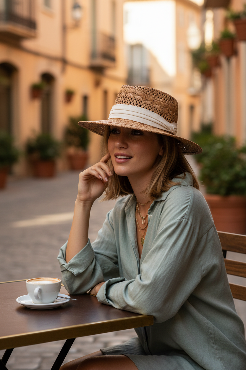 O'Neal Wide Brim Papyrus Straw Sun Hat, Flat Top, Unisex