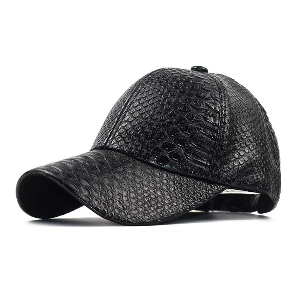 TheCapSpot - Townsend Crocodile Leather Baseball Cap