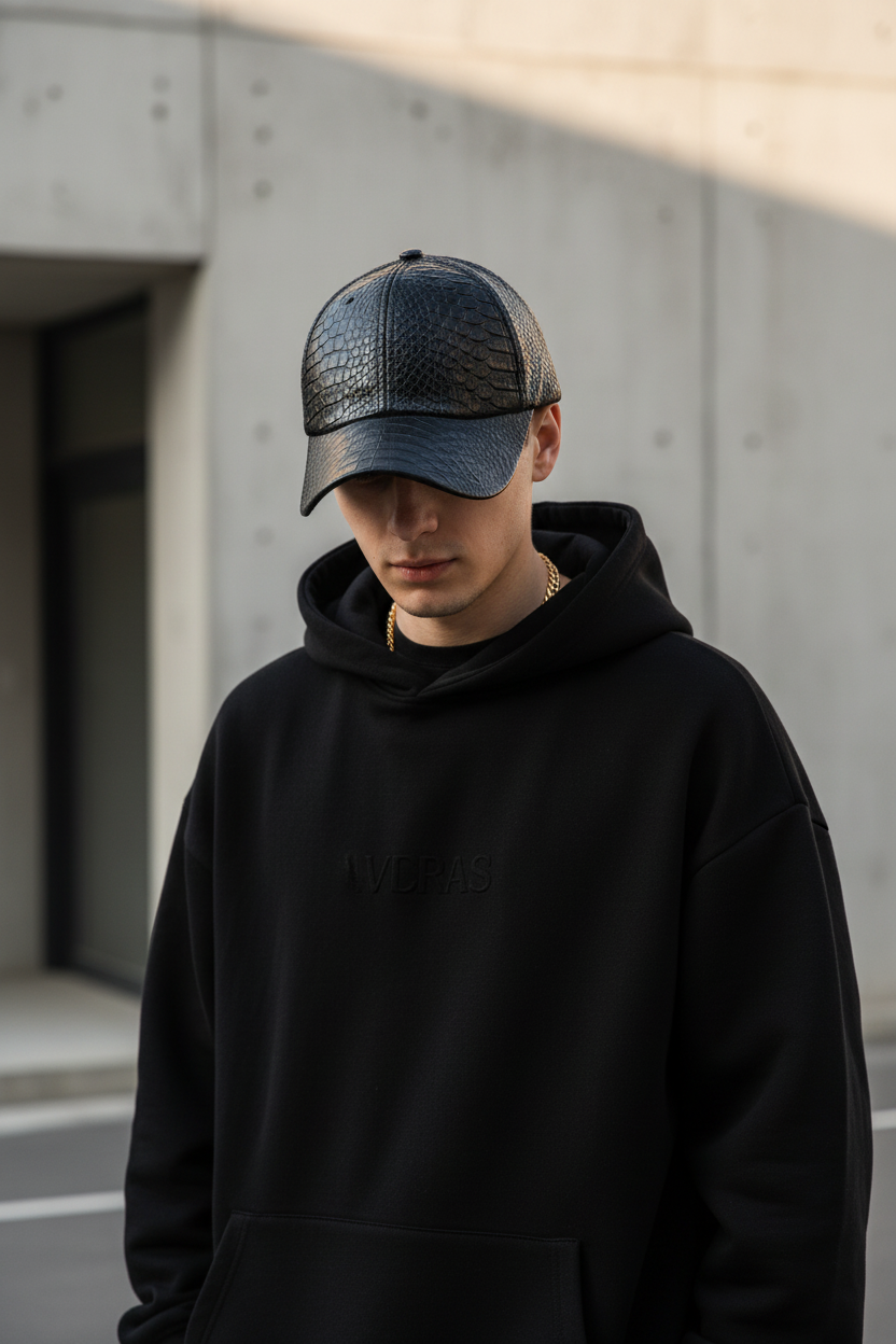 Townsend Crocodile Leather Baseball Cap