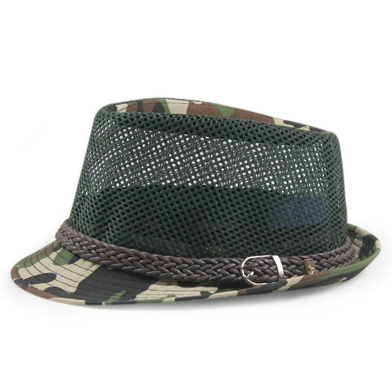 TheCapSpot - Men's Summer Breathable Mesh Straw Hat