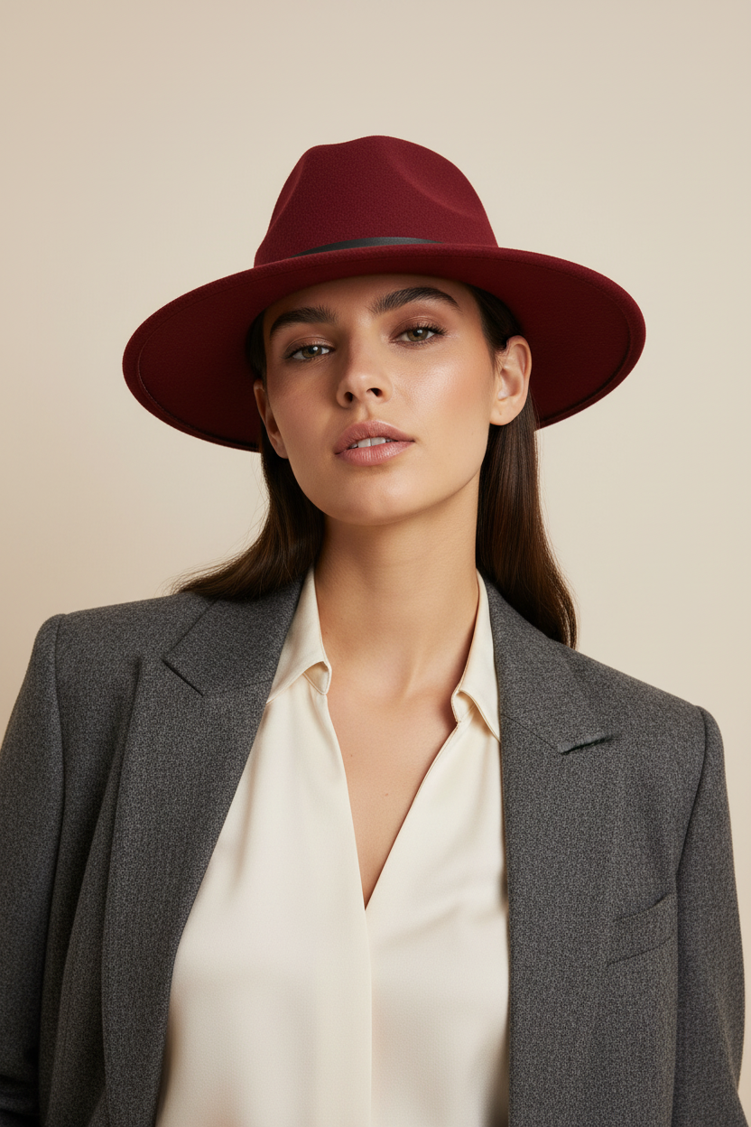 Tennant Wool Fedora Hat with Strap – Unisex Adult