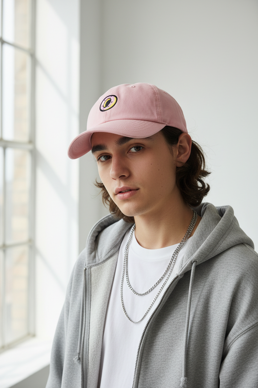 O'Malley Embroidered Cotton Baseball Cap with Donut Design