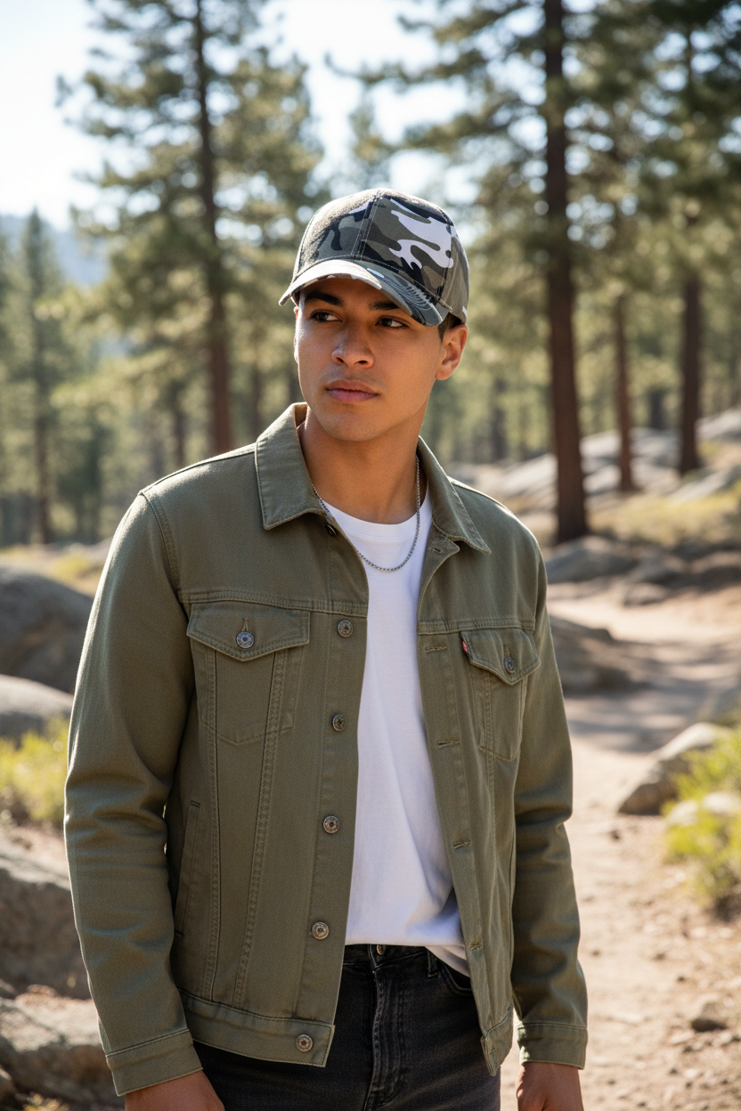 Whitley Camouflage Polyester Adjustable Baseball Cap