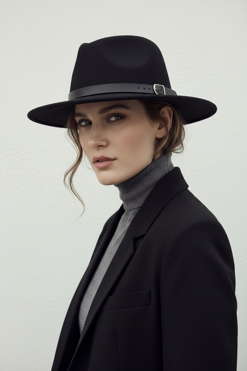 Tennant Wool Fedora Hat with Strap – Unisex Adult