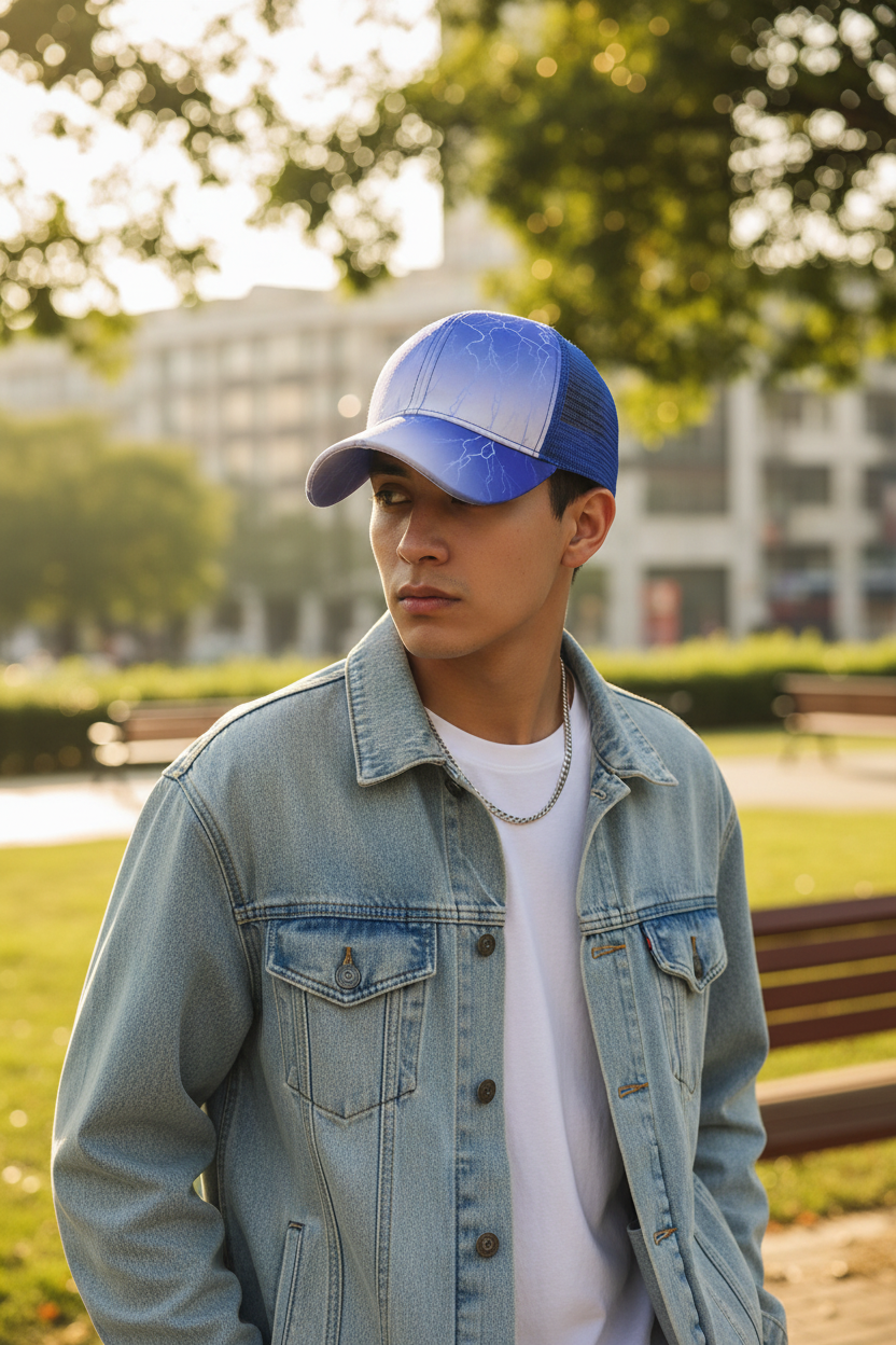 Morant Two-Tone Cotton Mesh Trucker Hat, Adjustable