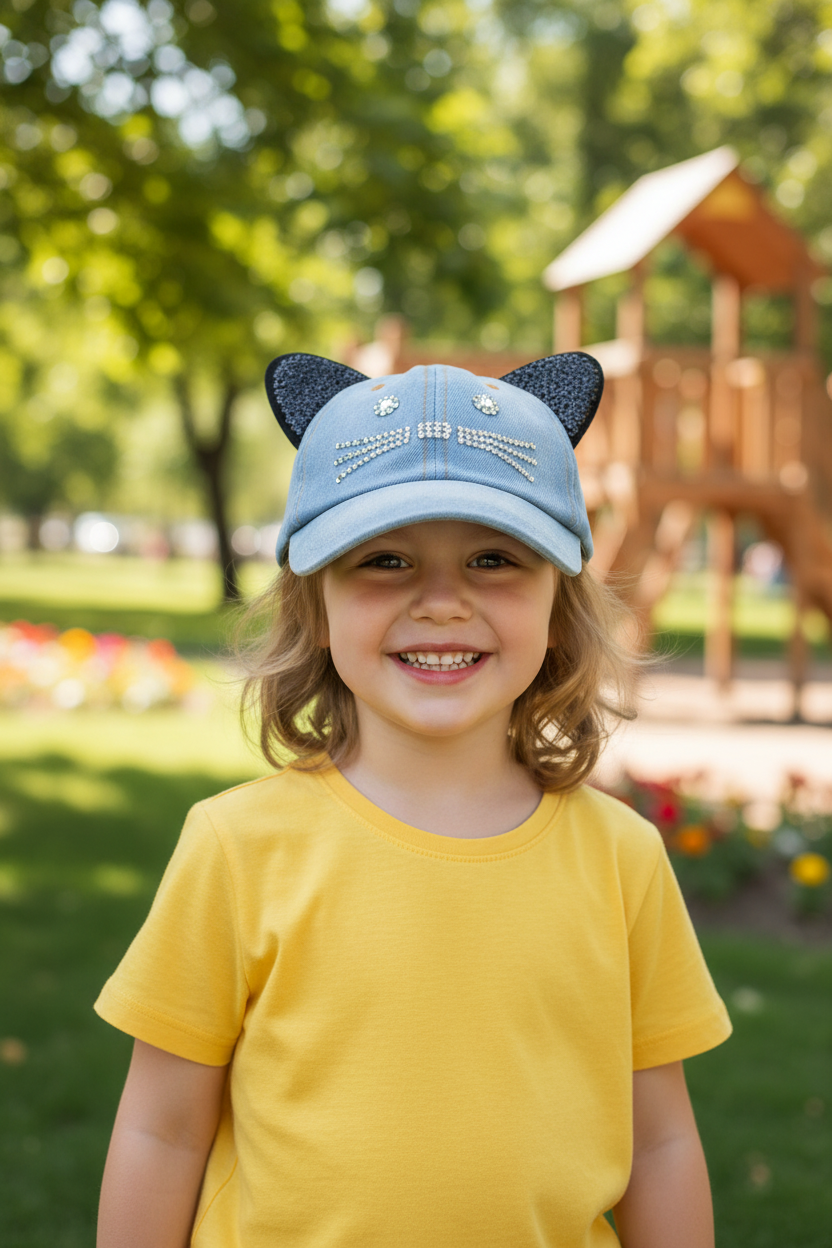 Garfield Denim Baseball Cap with Adjustable Strap