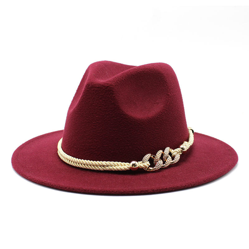 TheCapSpot - Fedora Gold Chain Hat