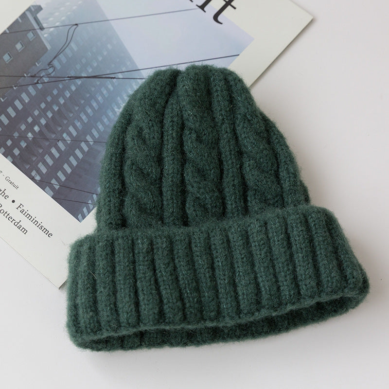 Twisted Woolen Cap  Ear Protection To Keep Warm