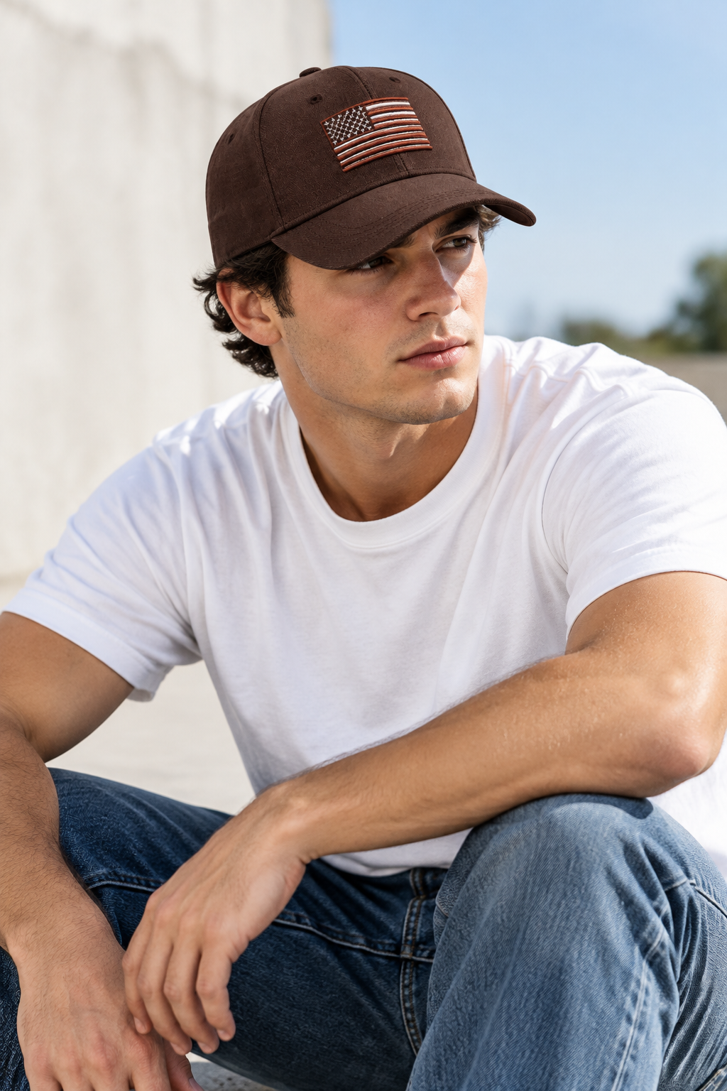 America 1st Adjustable Cotton Baseball Cap with Sunshade