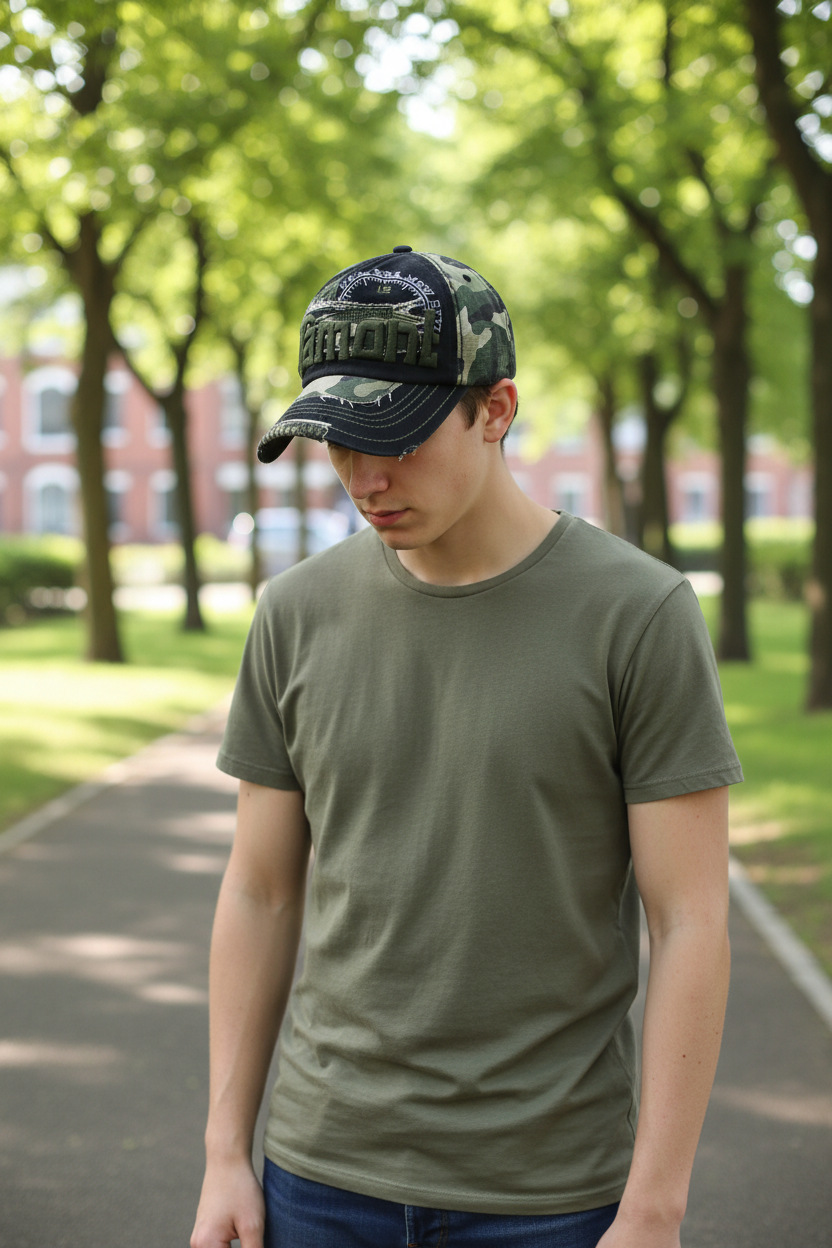 Strawberry Camouflage Cotton Baseball Cap