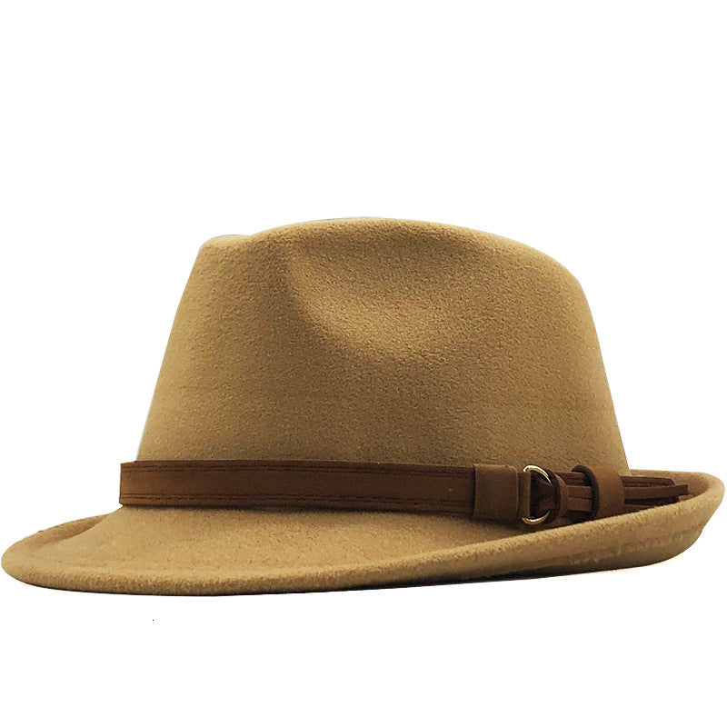 European And American Autumn And Winter Woolen Plain Hat