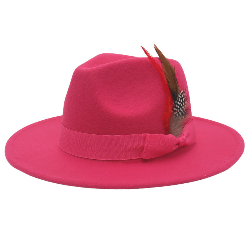 TheCapSpot - Feather Broad Brimmed Hat