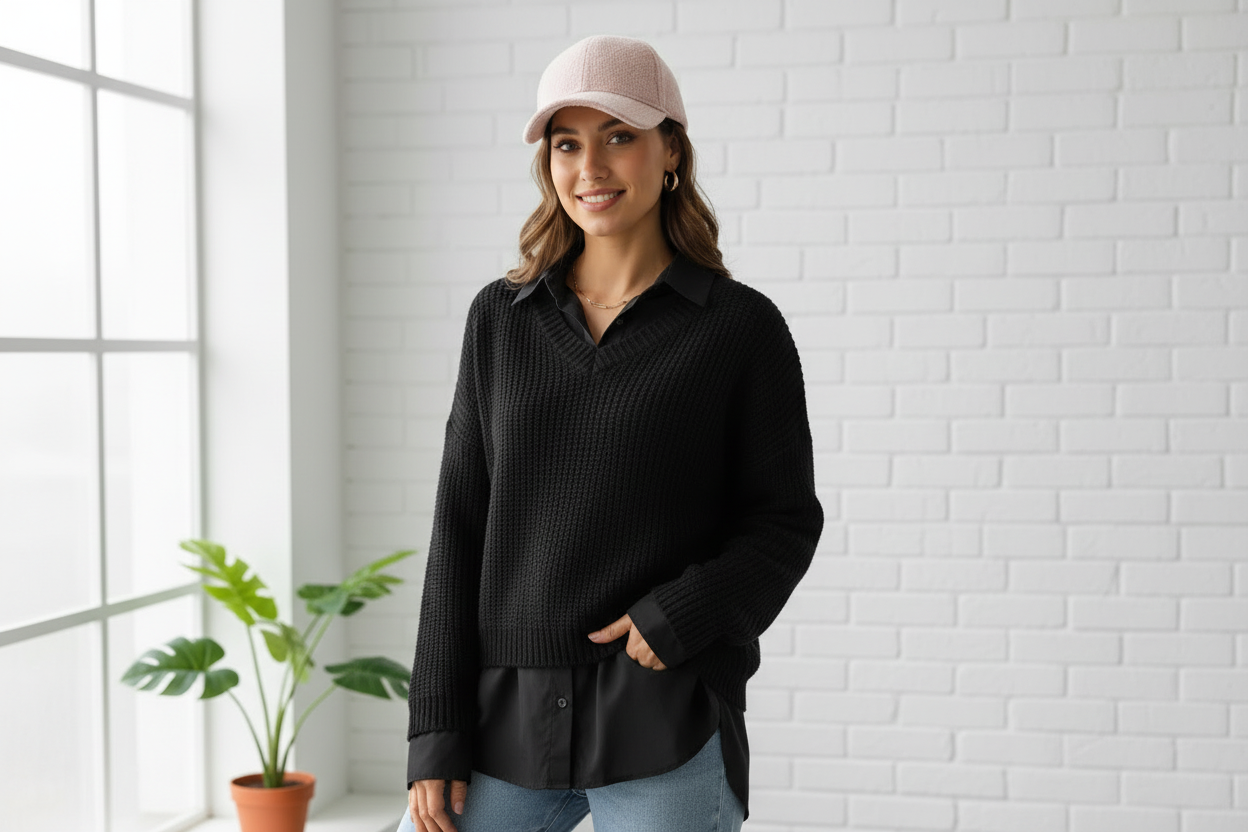 Benoit Rabbit Fur Baseball Cap – Women's
