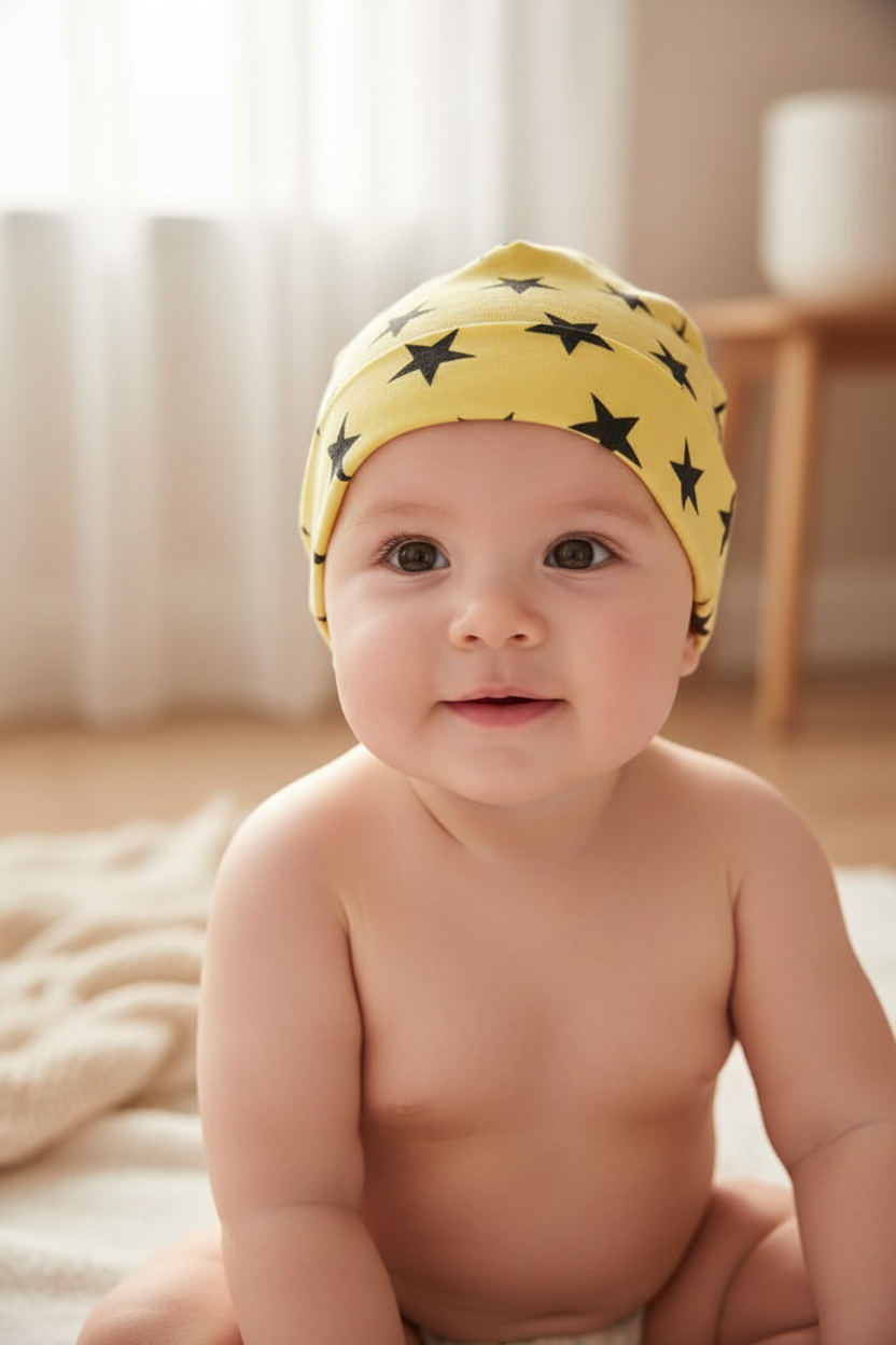 Star Cotton Pullover Baby Beanie