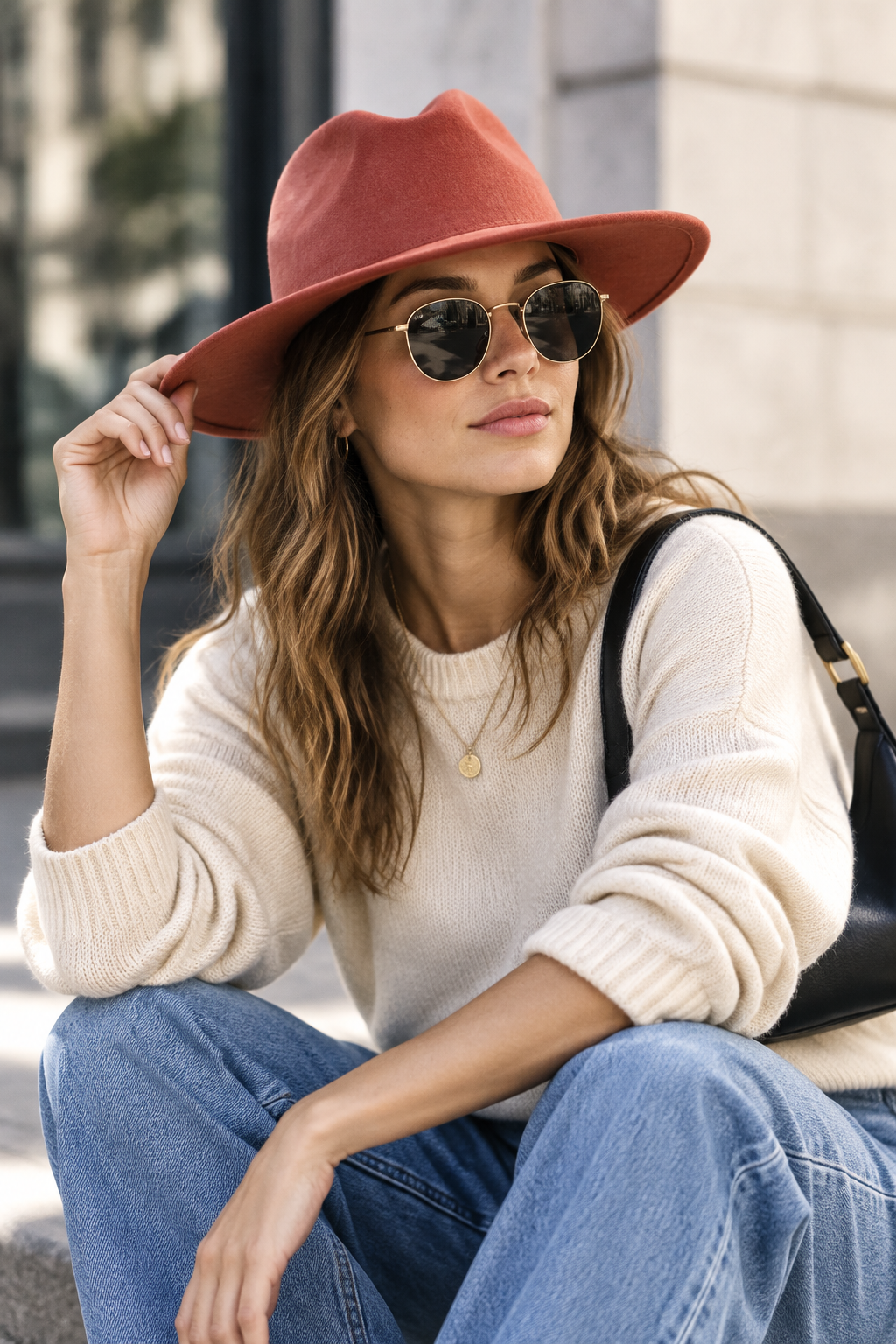 Satterfield Suede Fedora Hat, Wide Brim, Unisex