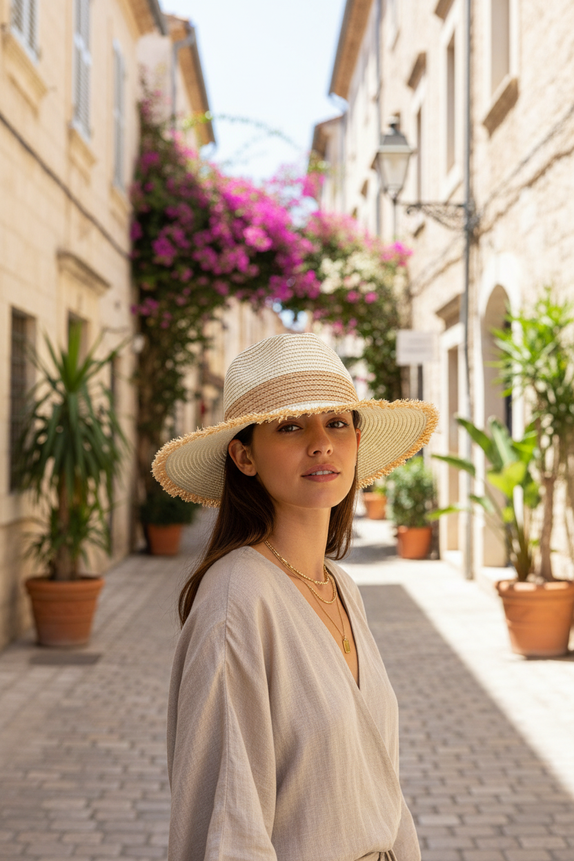 Cormier Wide Brim Straw Sun Hat