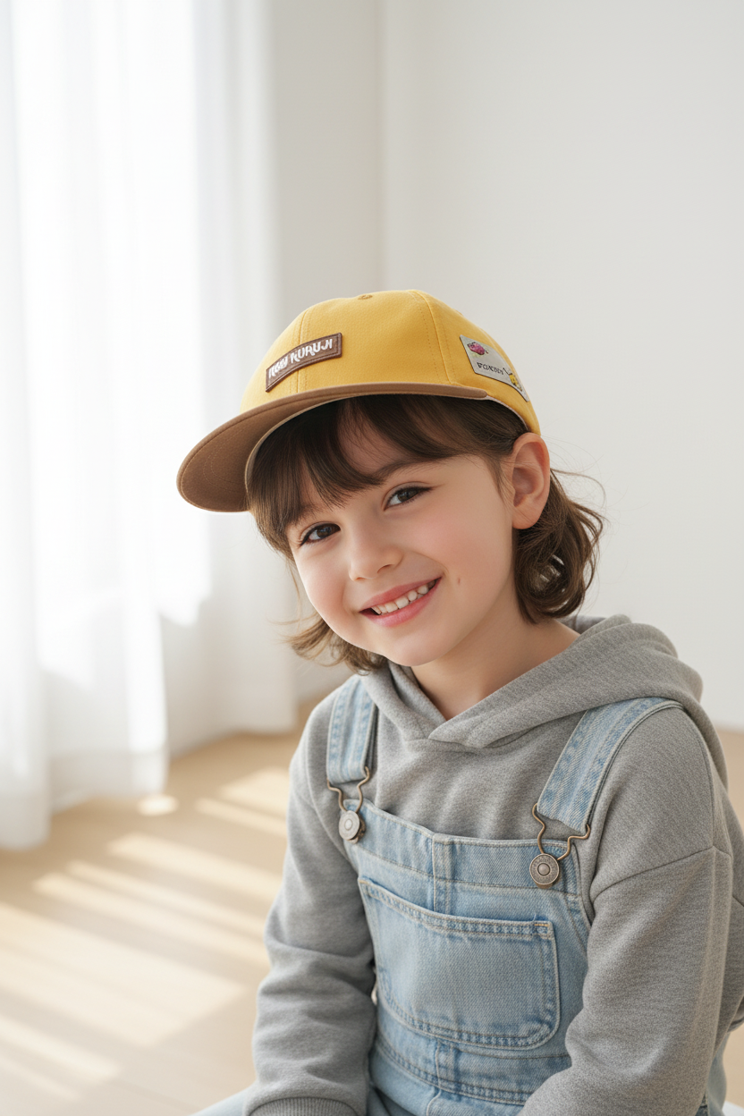 Alvin Kids' Letter-Embroidered Cotton Baseball Cap | Sun Hat