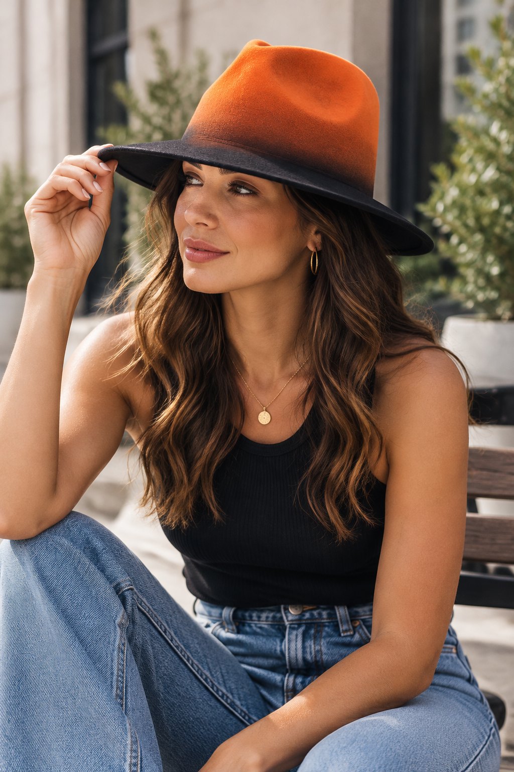 Budden Two-Tone Wool Fedora Hat, Medium