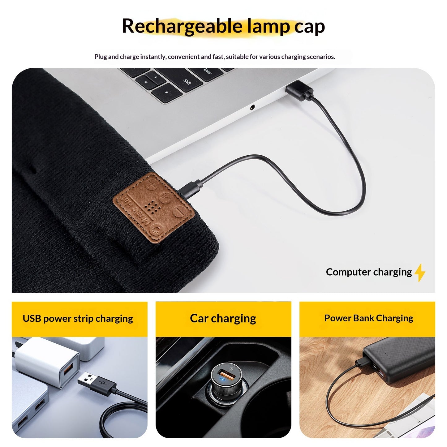 TheCapSpot - Sengun Bluetooth Music Hat w/Light