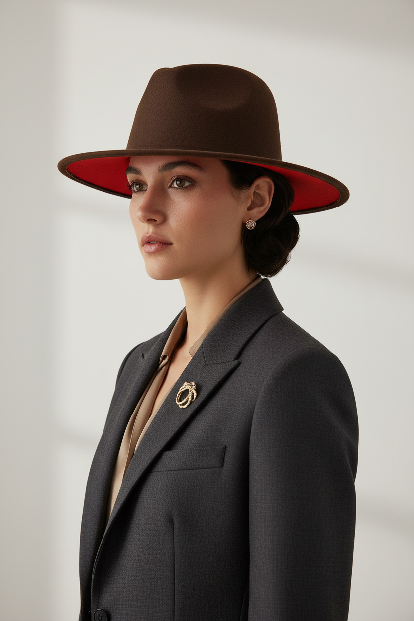 Nashville Modern Flat Brim Fedora Hat
